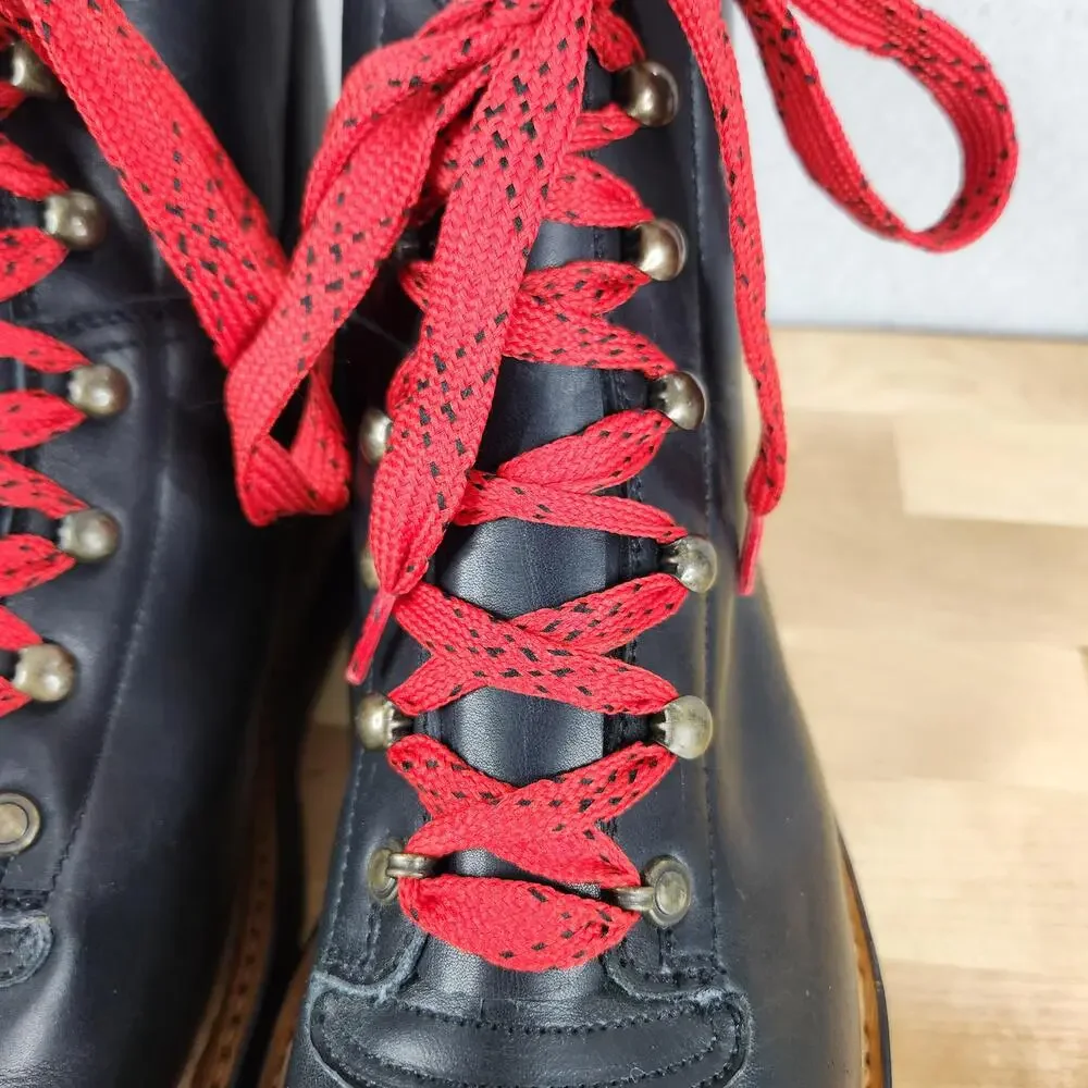 Polo Ralph Lauren Boots Mens 10.5 Navy Leather Vibram Hiker Bench Made England
